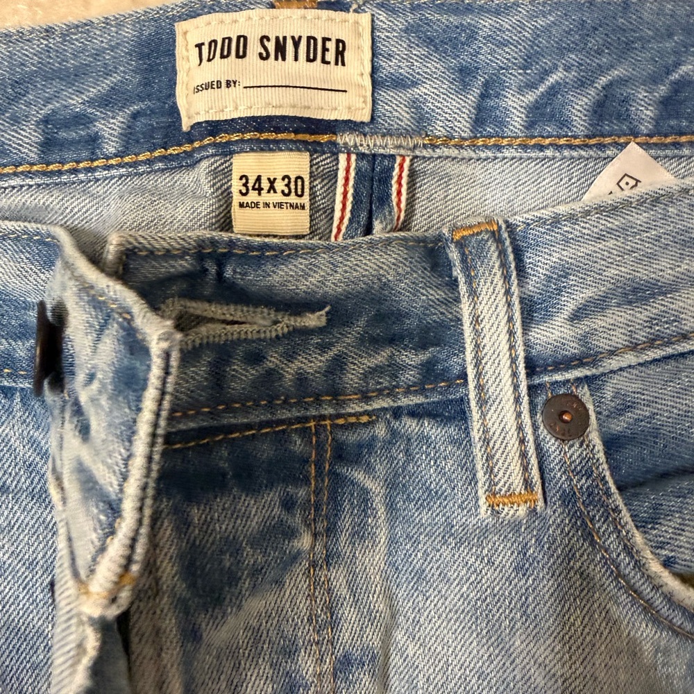 Todd Snyder Straight fit Selvedge denim light wash